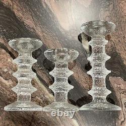 Set of 3 Iittala (iittala) Finland Timo Sarpaneva Candle Holders Candlesticks