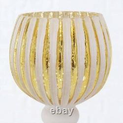 Set of 3 Luxurious Table Candlesticks Gold Glass Candle Holders Decor China Gift