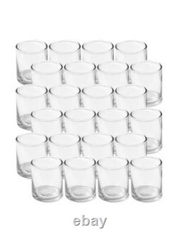 Set of 36 Clear Glass Votive Candle Holders, Ideal for Wedding Decorations, P