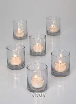 Set of 36 Clear Glass Votive Candle Holders, Ideal for Wedding Decorations, P