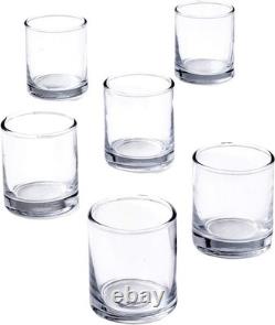 Set of 36 Clear Glass Votive Candle Holders, Ideal for Wedding Decorations, P