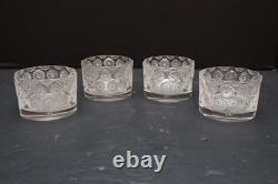 Set of 4 LALIQUE RARE Napsbury Votive Tea Light Candle Holders