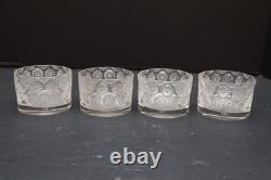 Set of 4 LALIQUE RARE Napsbury Votive Tea Light Candle Holders