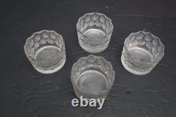 Set of 4 LALIQUE RARE Napsbury Votive Tea Light Candle Holders