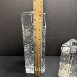 Set of 5 Iittala Arkipelago Finland Clear Glass Candle Holders Timo Sarpaneva