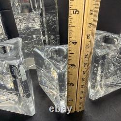 Set of 5 Iittala Arkipelago Finland Clear Glass Candle Holders Timo Sarpaneva