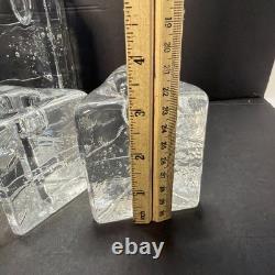 Set of 5 Iittala Arkipelago Finland Clear Glass Candle Holders Timo Sarpaneva