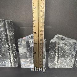 Set of 5 Iittala Arkipelago Finland Clear Glass Candle Holders Timo Sarpaneva