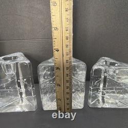 Set of 5 Iittala Arkipelago Finland Clear Glass Candle Holders Timo Sarpaneva
