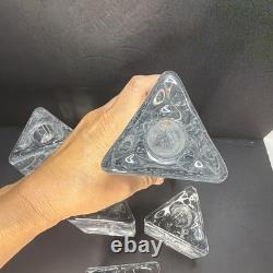 Set of 5 Iittala Arkipelago Finland Clear Glass Candle Holders Timo Sarpaneva