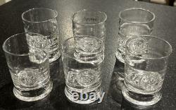 Set of 6 Juliska Berry and Thread Glass Votives / Tea Light Holders