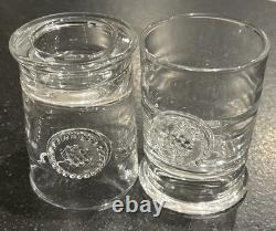 Set of 6 Juliska Berry and Thread Glass Votives / Tea Light Holders