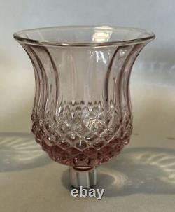 Set of 6 Vintage Amethyst Pressed Glass Candle Holder Cups