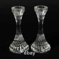 Set of Two Baccarat Crystal Massena Candle Stick Holders 6 Made in France