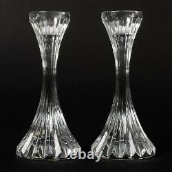 Set of Two Baccarat Crystal Massena Candle Stick Holders 6 Made in France