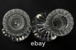 Set of Two Baccarat Crystal Massena Candle Stick Holders 6 Made in France