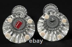 Set of Two Baccarat Crystal Massena Candle Stick Holders 6 Made in France