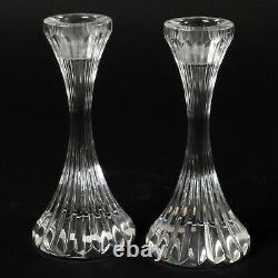 Set of Two Baccarat Crystal Massena Candle Stick Holders 6 Made in France