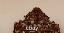Set of two matching antique brass wall sconces candle holders