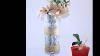 Shabby Chic Vintage Modern Glass Candle Holder Burlap Flower Home Decoration