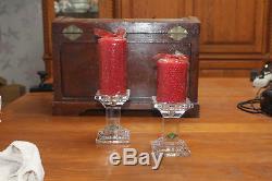 Shannon 24% Lead Crystal Designs Of Ireland Pillar /taper Candle Holders New