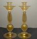 Signed Archimede Seguso Murano Art Glass Candlesticks 2