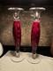 Signed Jarka Czech Art Glass Candlesticks Candle Holder 12 Set Of 2 Near Mint