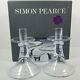 Simon Pearce Glass Candle Holders Candlestick 7 Tall -blown Glass Mint Qty2