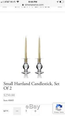 Simon Pearce heartland candlesticks, never used, no original packaging