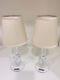 Simon Pearce Set Of 2 Glass Candle Holders With Shades
