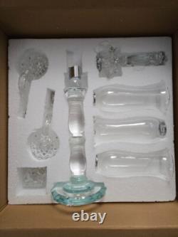 Simply Elegant Crystal Candelabra 3 Arm 18x31.5 withClear Glass Candle Holders