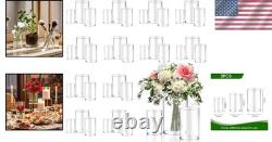 Sleek 36pc Clear Glass Vases Set Ideal for Centerpieces & Candle Holders Sleek 36pc Clear Glass Vases Set Ideal for Centerpieces & Candle Holders