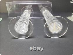 Slovenian Crystal and Stacked Glass Candle Sticks/ Holders 9 pc