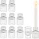 Small Candle Stick Holder Crystal Clear Glass Candle Holder Set Of 10, Modern T