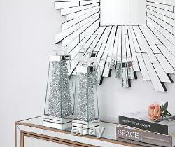 Sparkle 4.7 in. Contemporary Silver Crystal Candleholder