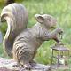 Squirrel Lantern Garden Sculpture Candleholder Metal Statue Candle Holder