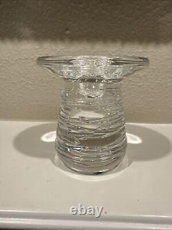 Steuben Art Glass Celebration Crystal Candlestick Signed