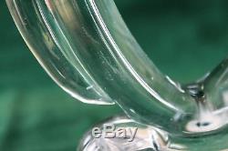 Steuben Signed Crystal PAIR 2-Light Candelabra Candle Holders Rare 1942 Shepherd