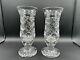 Stunning Pair Of Waterford Crystal 2 Piece Votive Tea Light Candle Holders Mint
