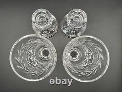 Stunning Pair of WATERFORD CRYSTAL 2 Piece Votive Tea Light Candle Holders MINT