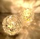 Stunning Tiffany & Co Rock Cut Crystal Votive Candle Holders/set Of 2/nwob