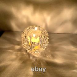 Stunning Tiffany & Co Rock Cut Crystal Votive Candle Holders/Set Of 2/NWOB