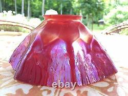 Super Rare Red and Gold L. C. Tiffany Favrile Candle stick Shade