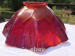 Super Rare Red and Gold L. C. Tiffany Favrile Candle stick Shade