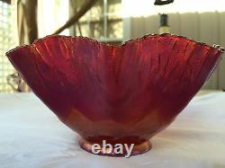 Super Rare Red and Gold L. C. Tiffany Favrile Candle stick Shade