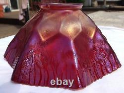 Super Rare Red and Gold L. C. Tiffany Favrile Candle stick Shade