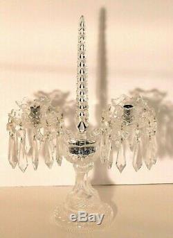 Superb Waterford Crystal C2 Candelabra 2 Light Double Candle Holder Mint
