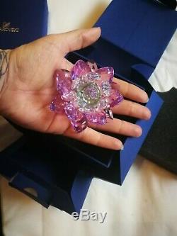 Swarovski Crystal Lilac Lotus candle holder