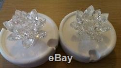 Swarovski Crystal Medium Waterlily Candle Holder's (pair)