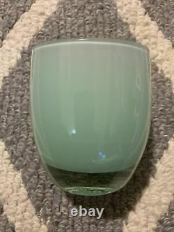 THANK YOU Glassybaby Hand Blown Glass Candle Holder Tag Candle Card Rare! Green